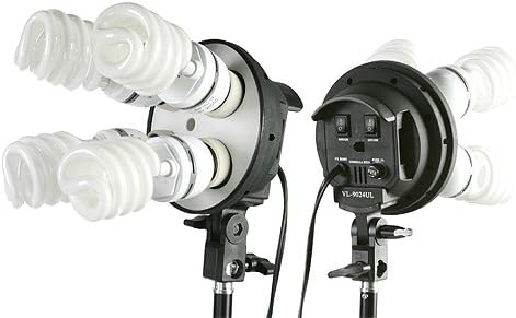 ePhoto 10 X 20 Large Chromakey Chroma Key Green Screen Support Stands 3 Point Continuous Video Photography Lighting Kit H9004SB-1020G