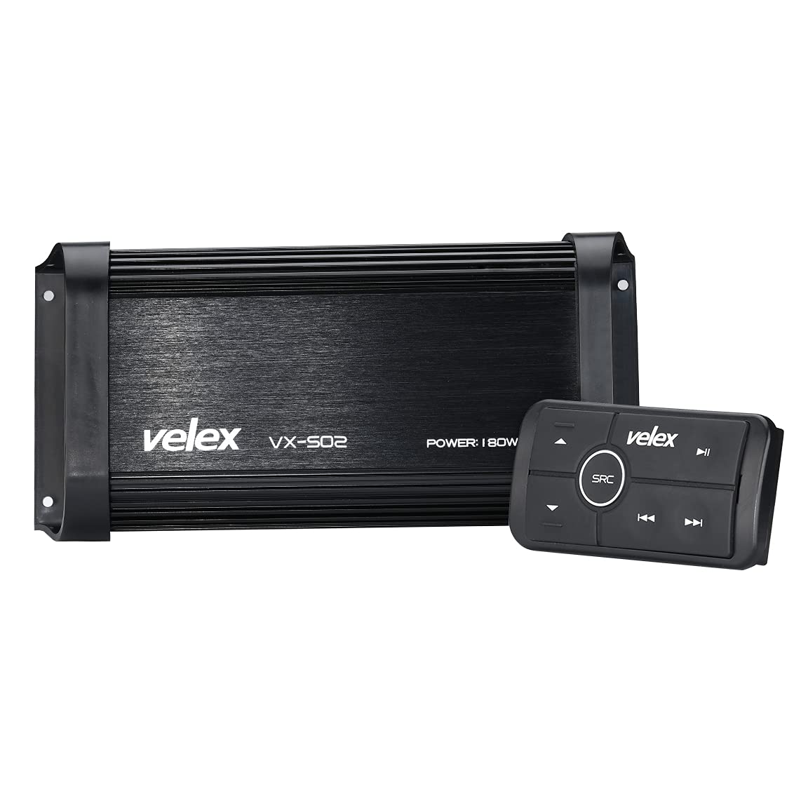 Water Resistant Bluetooth Marine 4 Channel Class A/B Amplifier Media Stereo on Boats UTV ATV Golf Carts and Cars