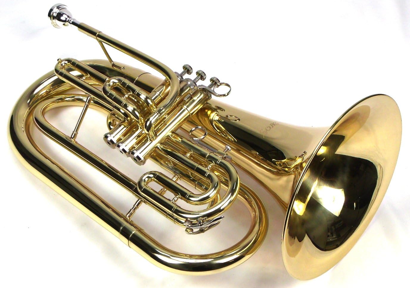 Advanced Monel Pistons Marching Baritone Key of Bb w/Case & Mouthpiece-Gold Lacquer Finish