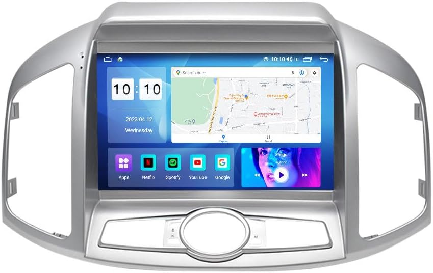 Android Car Stereo for Chevrolet Captiva 2012-2017,9 inch IPS Touchscreen with Upgrade Wireless CarPlay & Android Auto,WiFi/GPS,Support SWC and Subwoofer,4-Core 1+32G