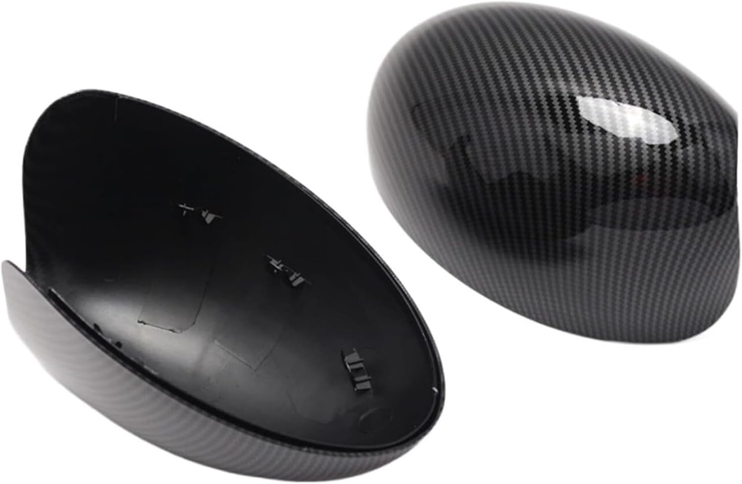 2pcs Side Wing Mirror Cover Cap Carbon Fiber Side Mirror Caps Car Accessories Compatible For Mini Cooper Series R50 R53 R52 2000-2008