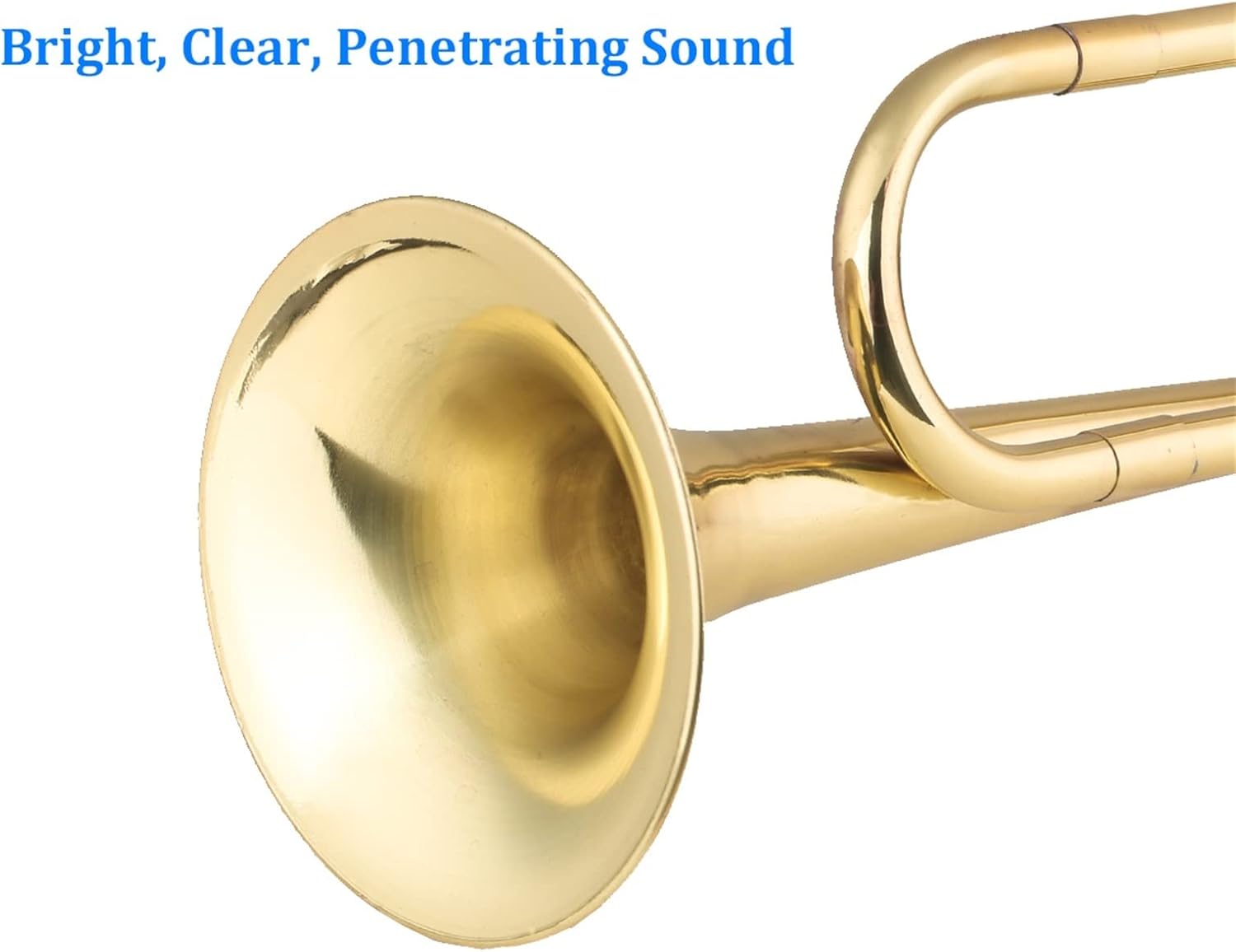 KESHUO Brass C Bugle Call Trumpet Cavalry Horn with Mouthpiece Musical Instrument for Beginners School Band Military Orchestra Trumpets