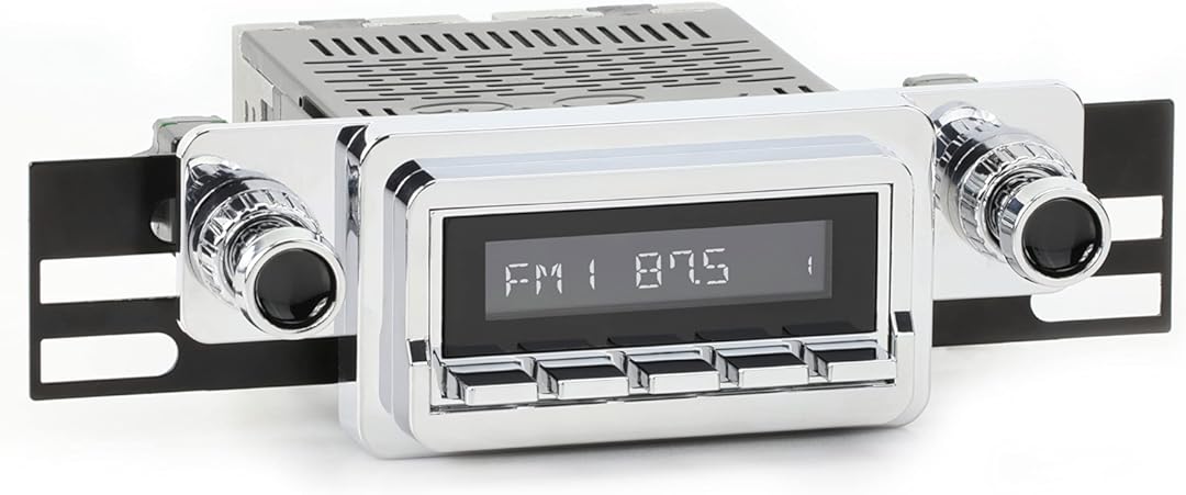 RetroSound RetroRadio AM FM Stereo 54-74 Chrome Compatible with 1964-66 Ford Mustang