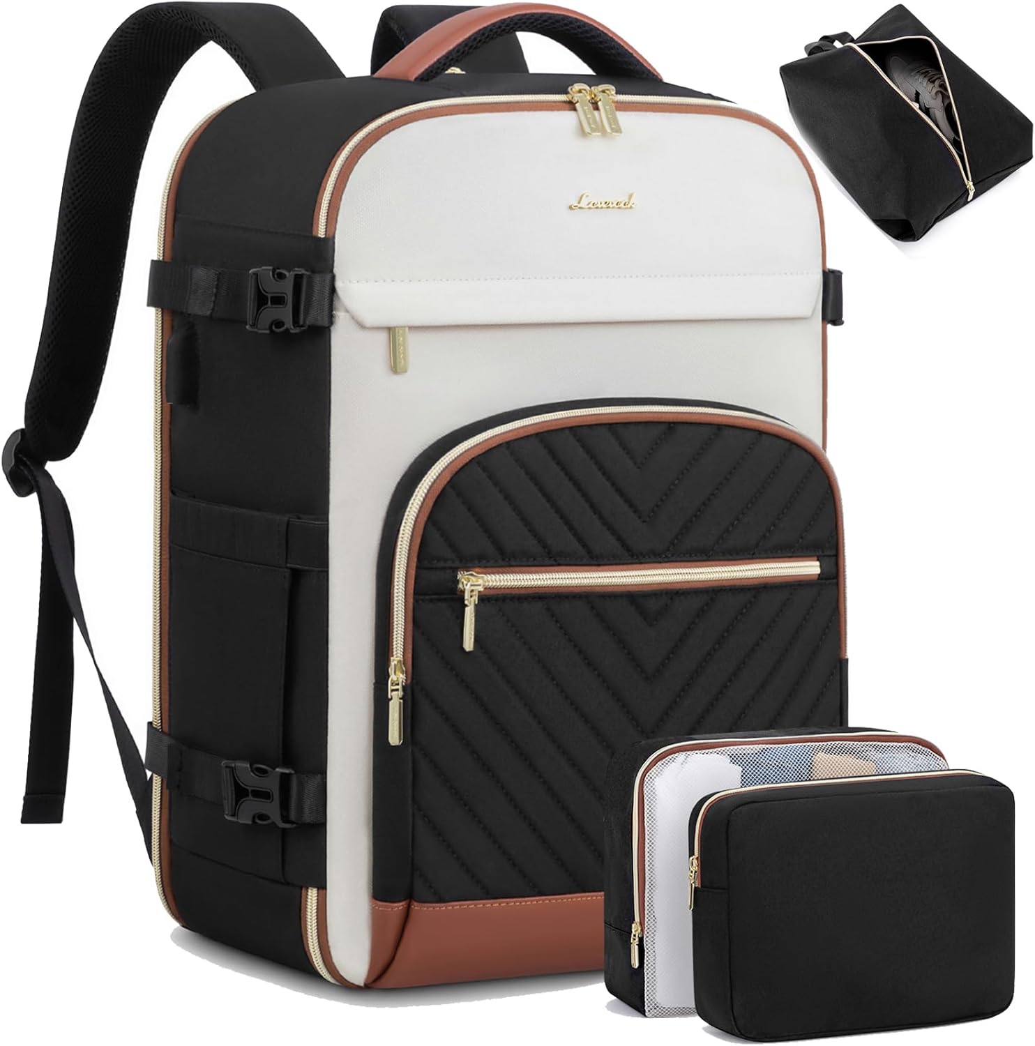 LOVEVOOK Travel Backpack for Women,50L Carry On Backpack for Airplanes,18 Inch Laptop Personal Item Travel Bag,TSA Approved Carry On Luggage,Waterproof Weekender Business Hiking Bag