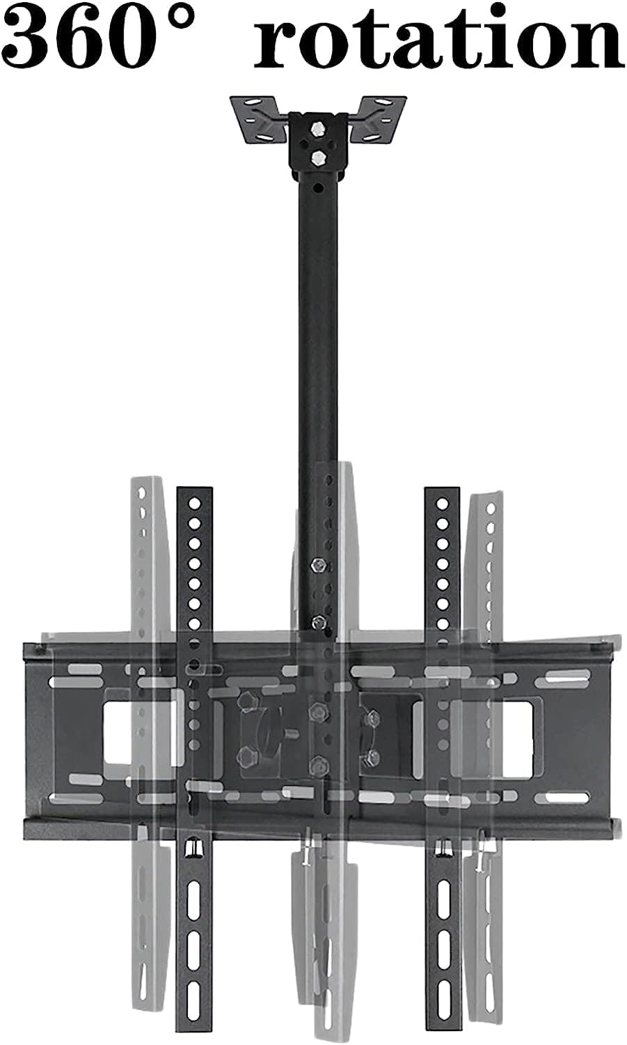 Floating TV Stand, Multifunction TV Wall Mount Ceiling TV Mount, Adjustable Wall Ceiling TV Bracket, Telescopic Height Adjustment, for 26-60 Inch Flat and Curved TVs Up T