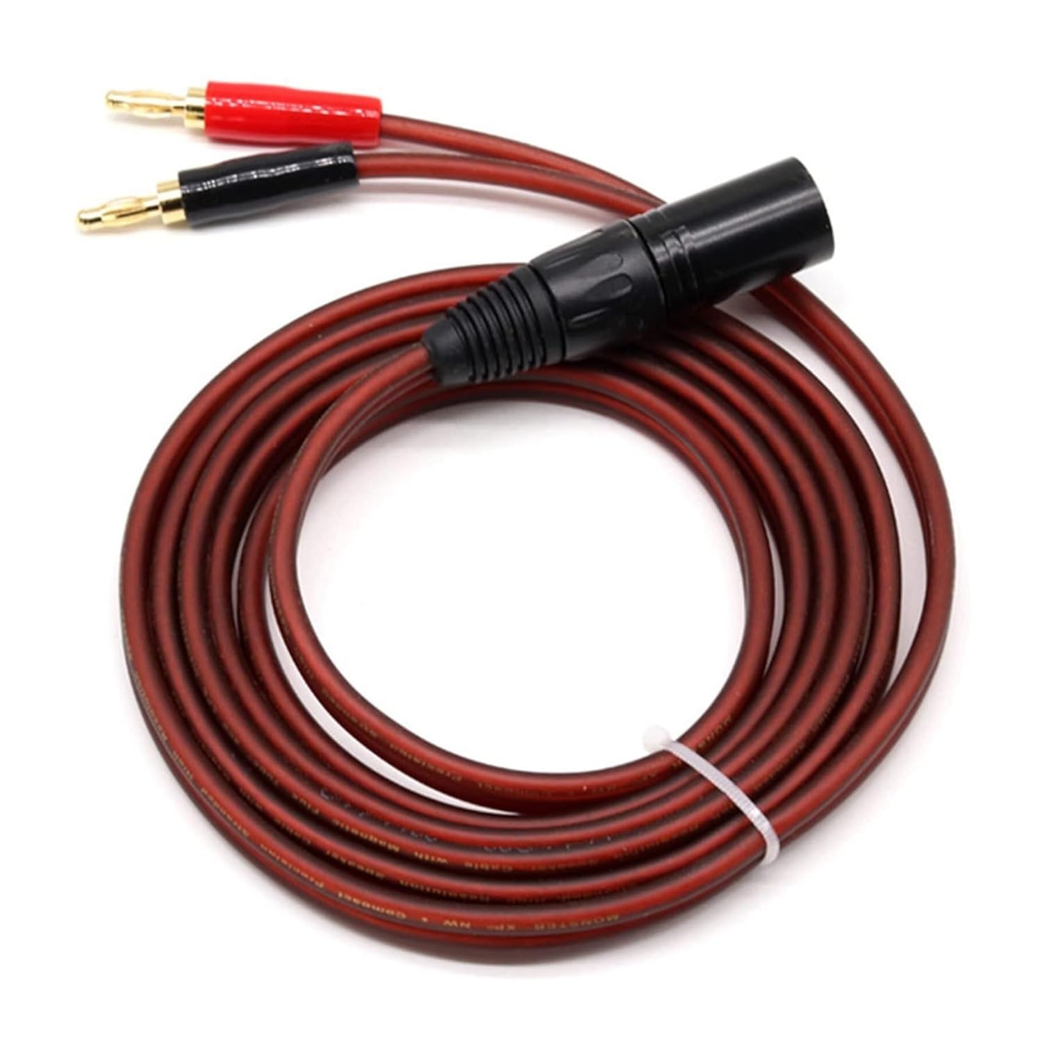 Banana Speaker Cable & XLR Audio Cable Set – Gold-Plated Plugs, Oxygen-Free Copper for HiFi Systems & Home Theater (Shielded)