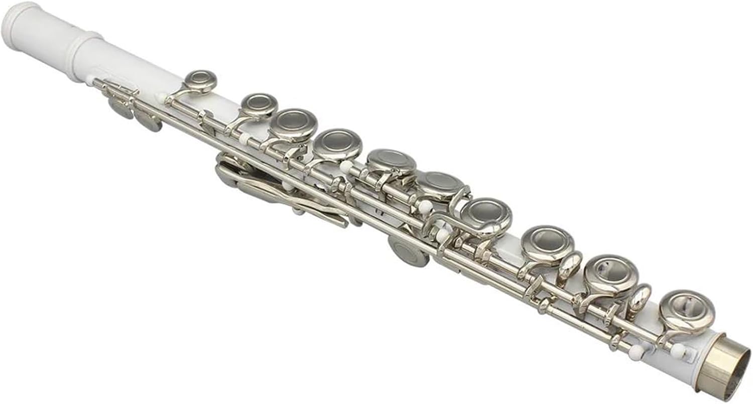 16 Hole C Key Flute Instrument White Professional Flute With Box Stick Gloves Woodwind Instruments Parts