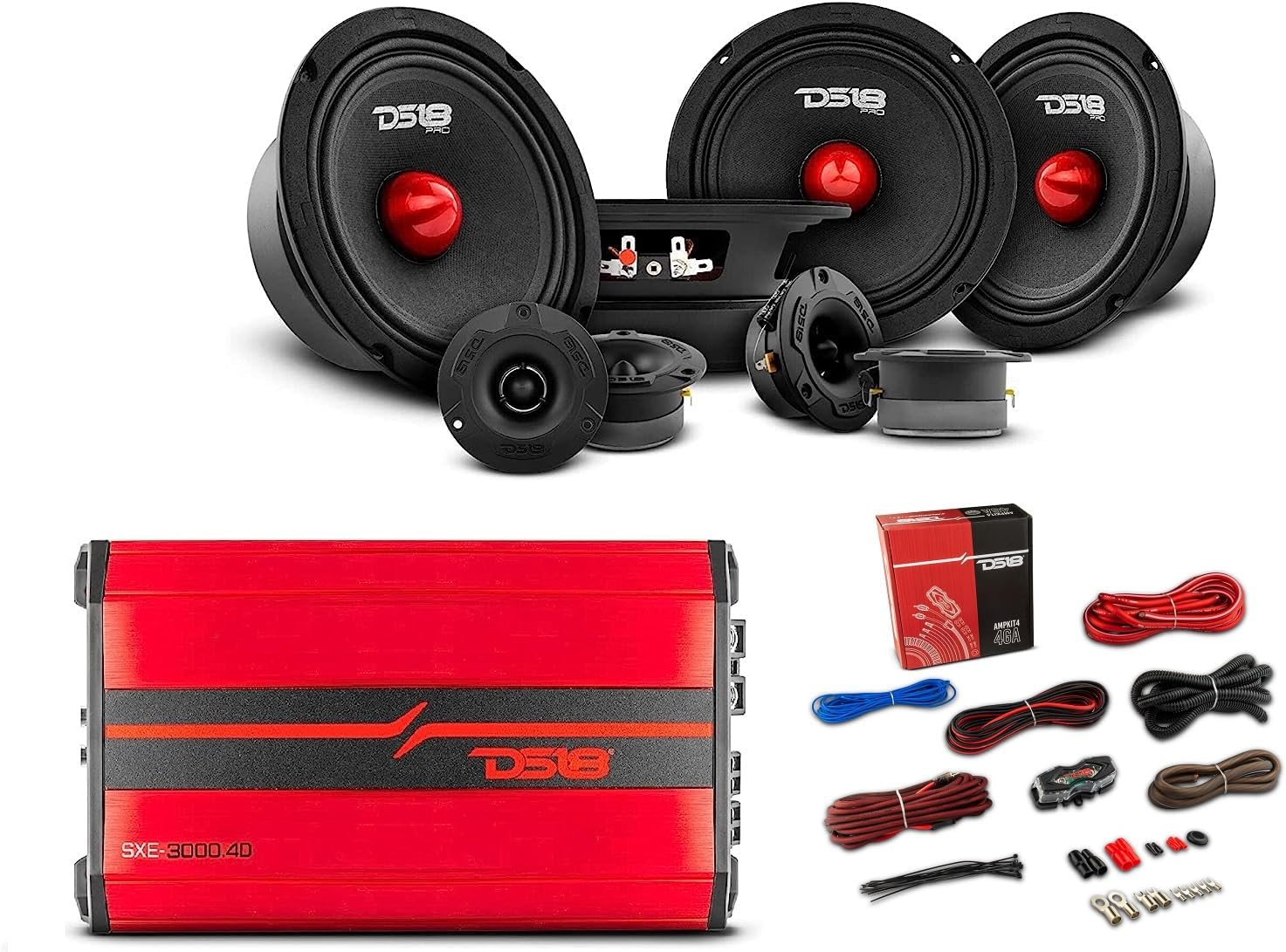 DS18 Car Speakers Bundle 4X PRO-GM6B 6.5