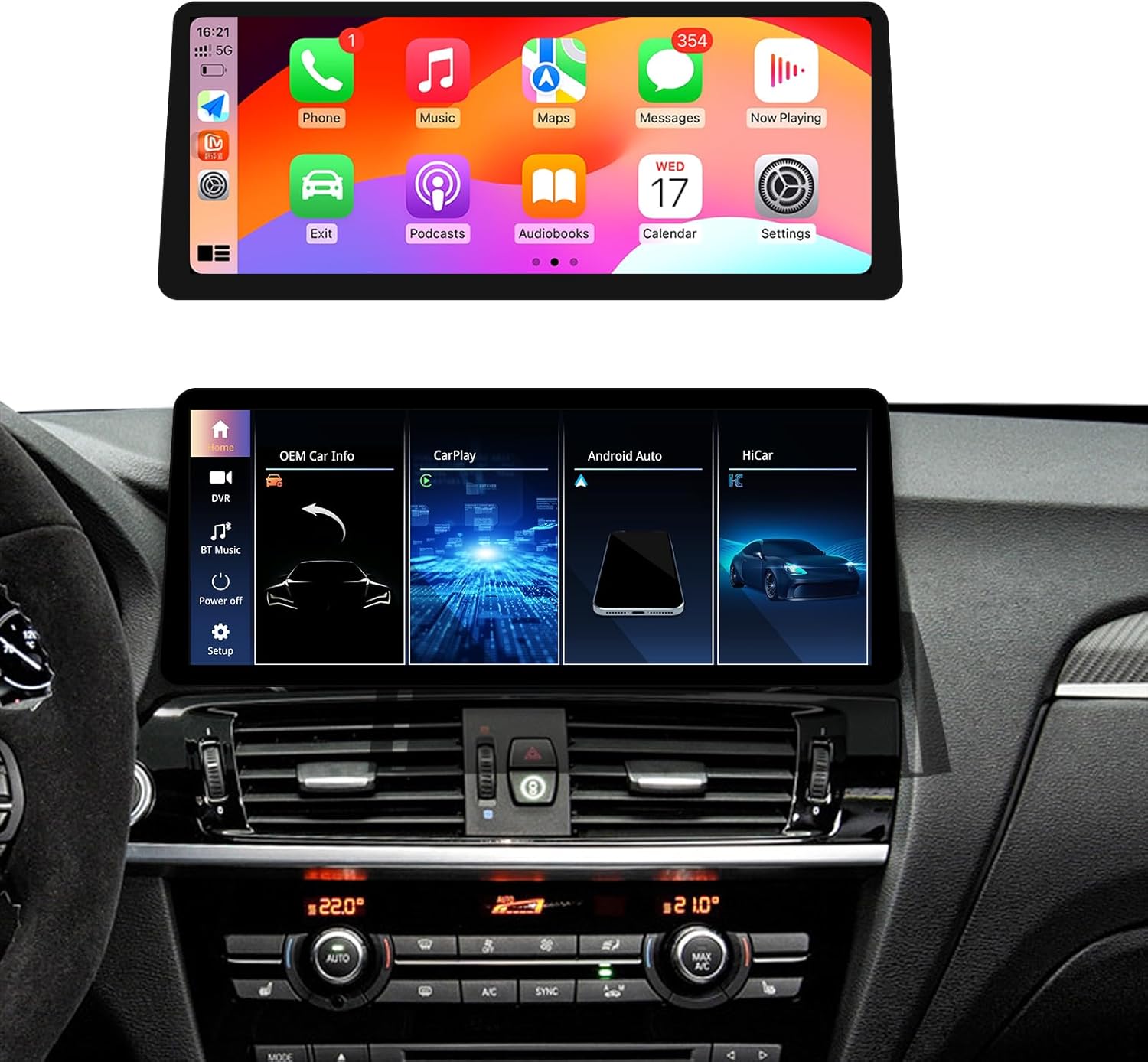 Ultra Narrow 12.3 Inch 1920 * 720 Car Stereo for BMW X3 F25 2010-2013 CIC Carplay Android Auto Radio Multimedia Audio Touch Screen Bluetooth (Linux CIC System)