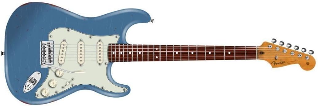 Fender Limited Edition Road Worn Vintera II '60s Stratocaster 6-String Right-Handed Electric Guitar with Alder Body and Rosewood Fingerboard (Lake Placid Blue)