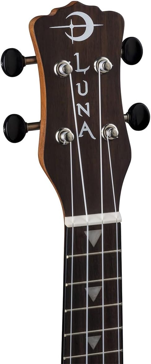 Luna Vintage Mahogany Acoustic/Electric Soprano Ukulele with Preamp, Satin Natural