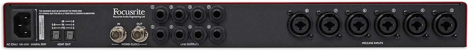 Audiosavings Bundle:(1) Focusrite Scarlett OctoPre 8-Channel Microphone Mic Preamp Bundle with (1) Rockville RMIC-SR Handheld DJ Vocal Recording Wired Microphone+Cables+Mic Case (2 Items)