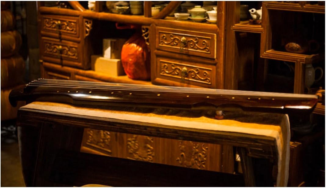 OrientalMusicSanctuary Aged Paulownia Guqin for Performers - 7 String Chinese Zither - INCLUDES INSTRUCTIONAL BOOK BY LI XIANGTING
