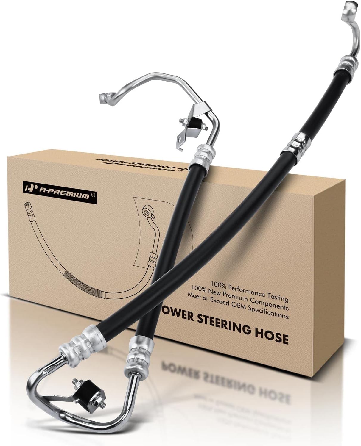 A-Premium Power Steering Pressure Hose Line Assembly Compatible with BMW 335i 2007-2013, 335is 2011-2013, 335i xDrive 2009, 1 Series M 2011, 135i 2008-2013, 3.0L, Pump to Rack/Gear