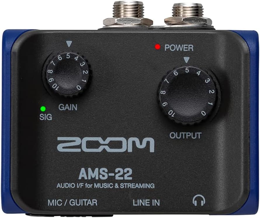 Zoom AMS-22 2x2 USB Audio Interface Bundle with Kellopy Pop Filter and 20' XLR-XLR Cable