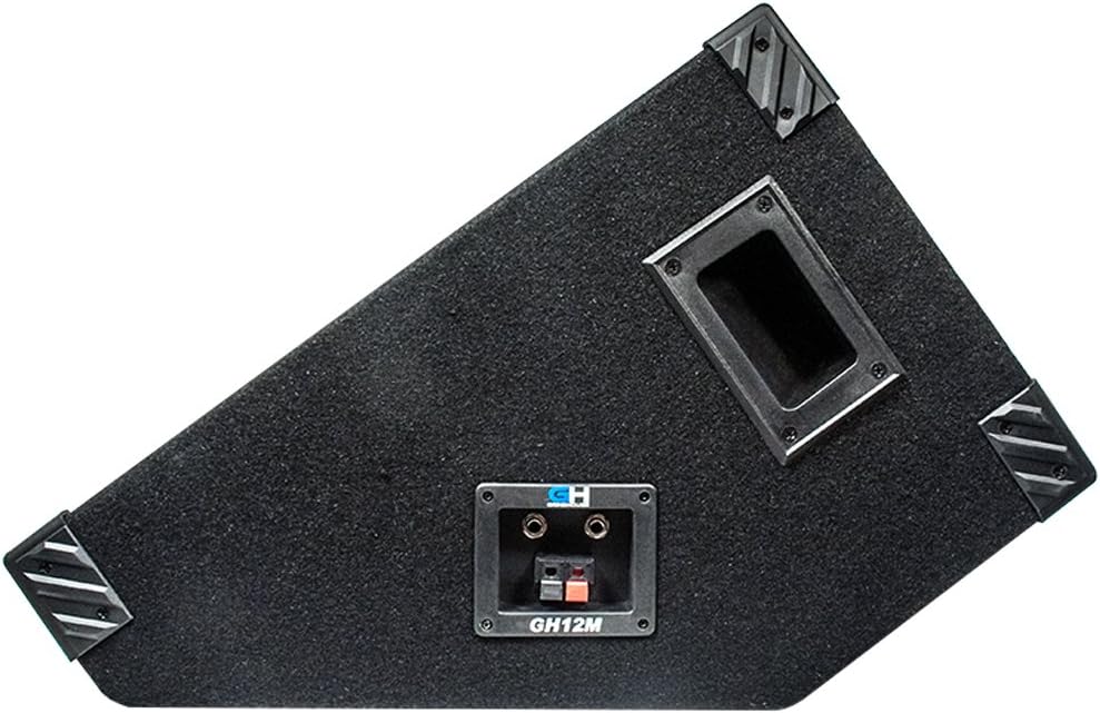 Grindhouse Speakers - GH12M-Pair - Pair of 12 Inch Passive Wedge Floor / Stage Monitors 350 Watts RMS each - PA/DJ Stage, Studio, Live Sound 10 Inch Monitor