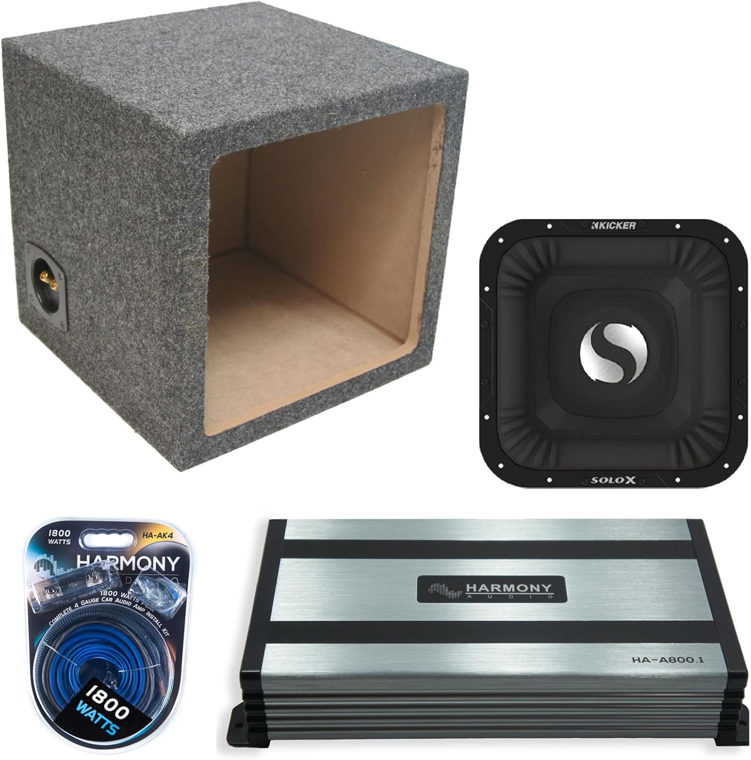 KICKER Harmony Audio fits Universal Square 49L7X151 Single 15