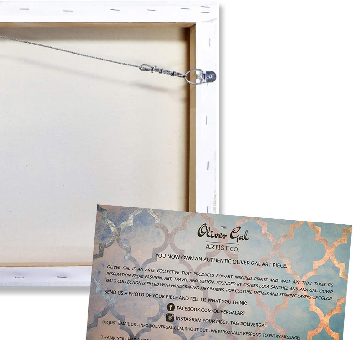 The Oliver Gal Artist Co. Fashion and Glam Contemporary Vintage Wine Lettering Canvas Wall Art Dom Star Champagne Road Sign SET Living Room Bedroom and Bathroom Home Decor 30 in x 20 in Gold and White