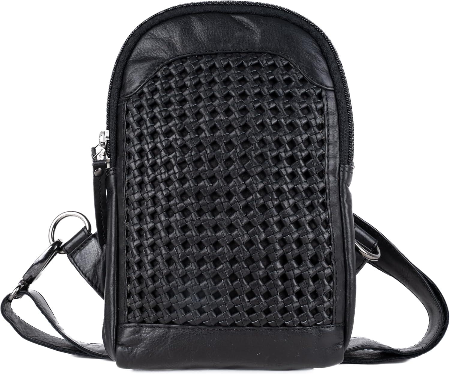 Lady Conceal Unisex Bristol Sling Backpack Minimalist Conceal Carry Design for Universal Holster with Locking Zippers (Black)