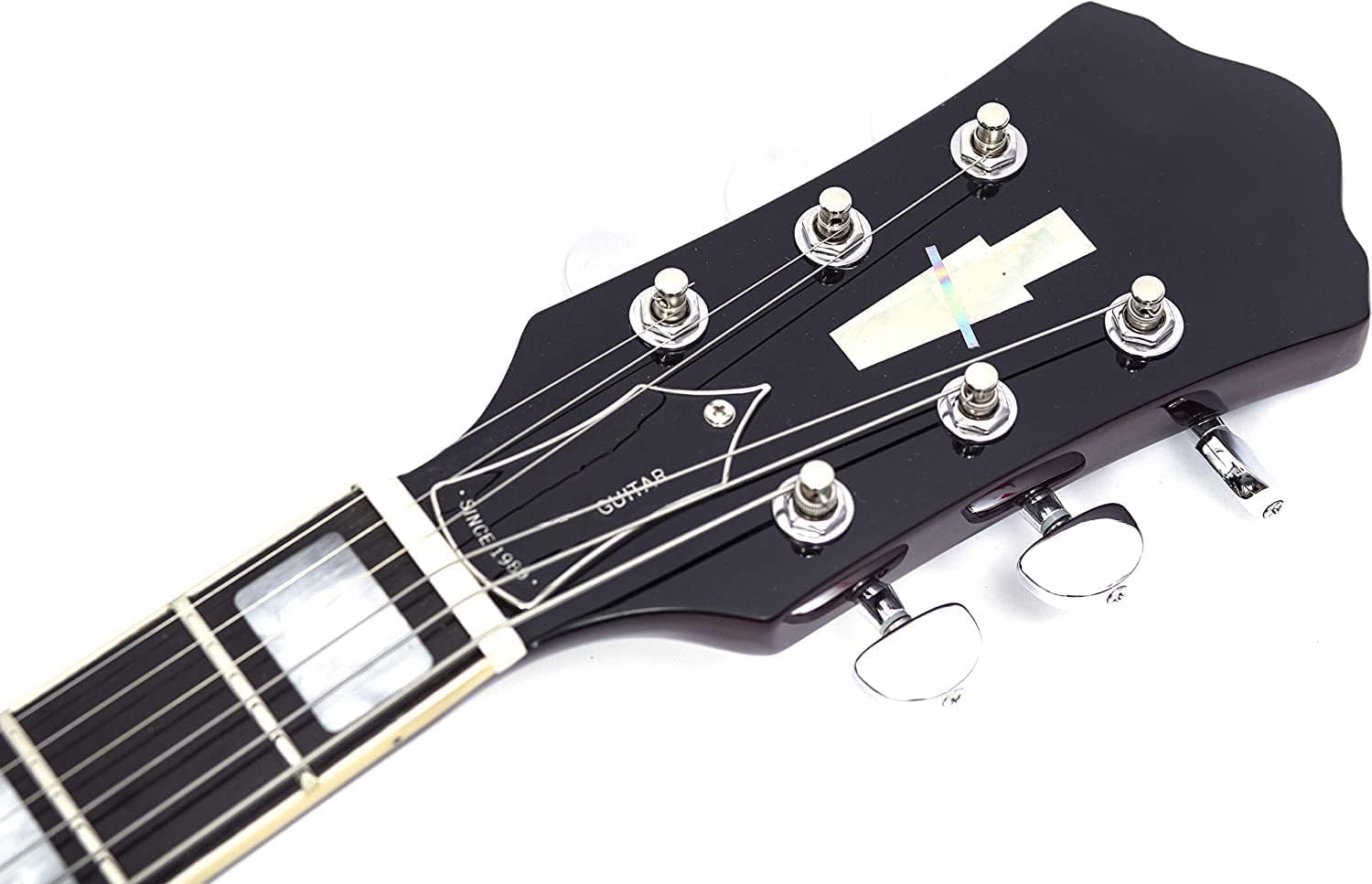 Semi-hollow Body Jazz Electric Guitar, 335 Style Matte Electric Guitar with Flame Maple top, Rosewood Fretboard, P90 Pickups (Grey)