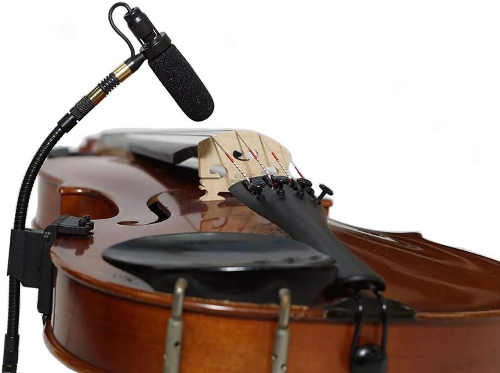PMM19B-TA3-VL Violin Clip-On Musical Instrument Microphone for AKG Wireless Microphone and Phantom Power Input