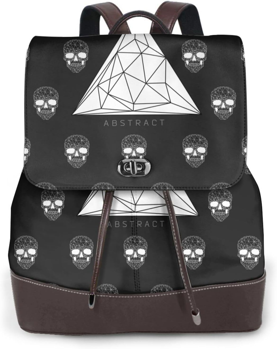 Polygonal Modern Crystal Skull for Womens Backpack Purse Microfiber PU Anti-theft Large Fashion Designer Travel Bag Ladies Shoulder Bags