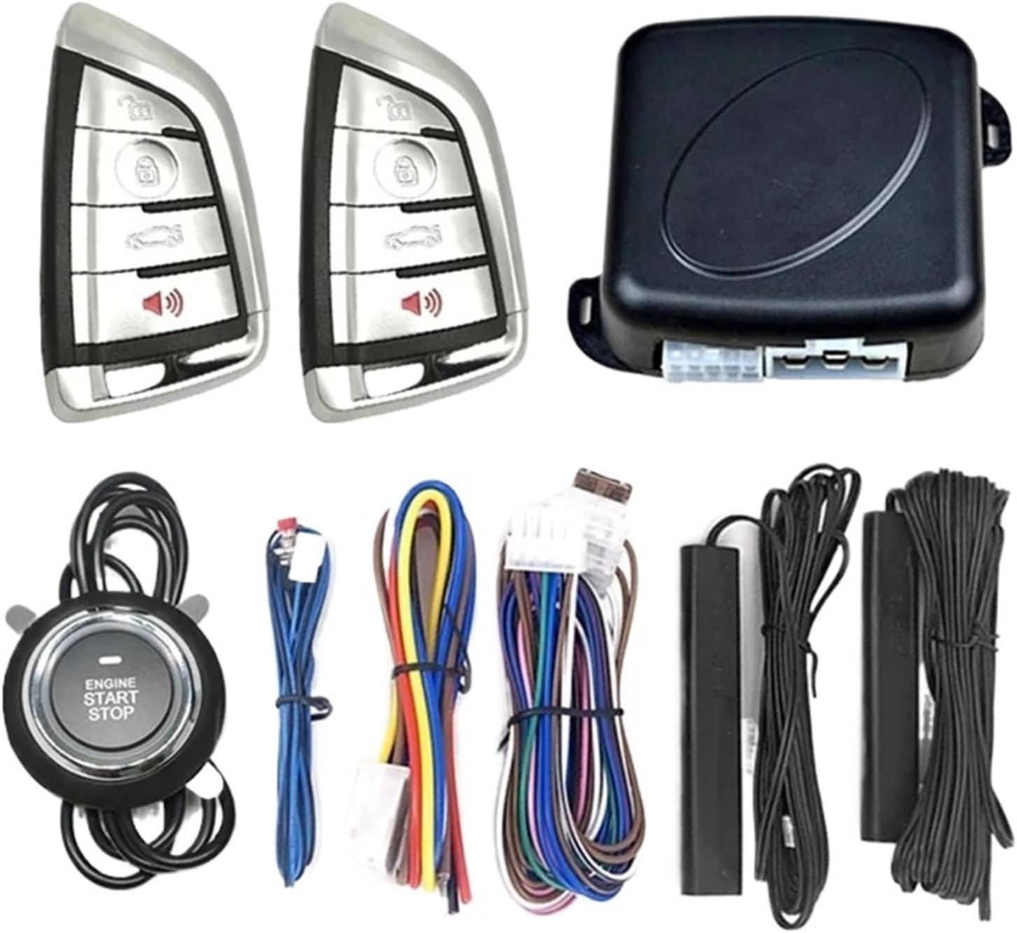 Car Engine One-Key Start-Stop Button System for PKE Keyless Entry System Car Anti-Theft Alarm Remote Start Ignition System