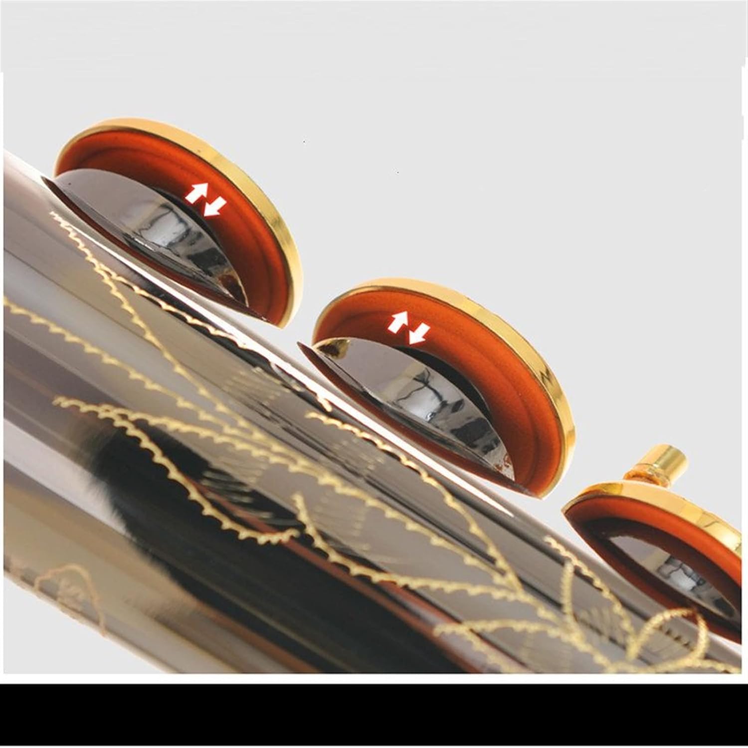 KESHUO Saxophone Black Nickel Gold Integrated Pipe B Flat Saxophone Wind Instrument for Beginners Brass Sax Beginners Kit