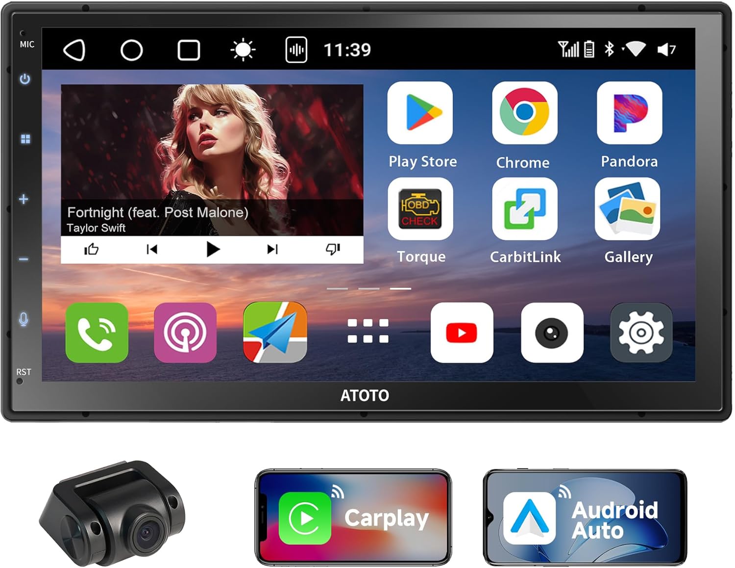 Android Car Stereo Wireless CarPlay & Android Auto, 7