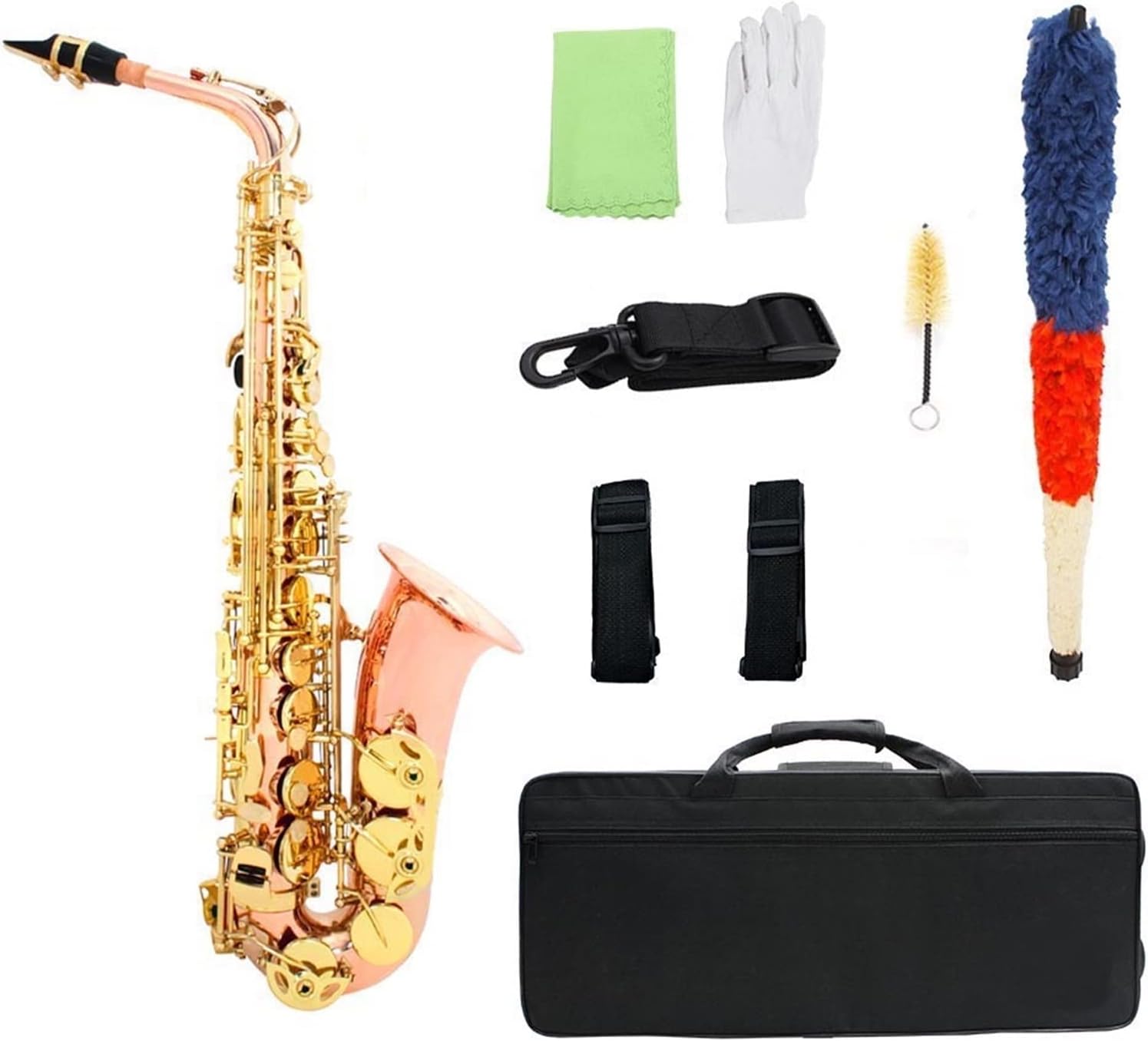 EB Alto Saxophone Phosphor Bronze Material E Flat Sax Woodwind Instrument Saxophone with Case Beginner Saxophone