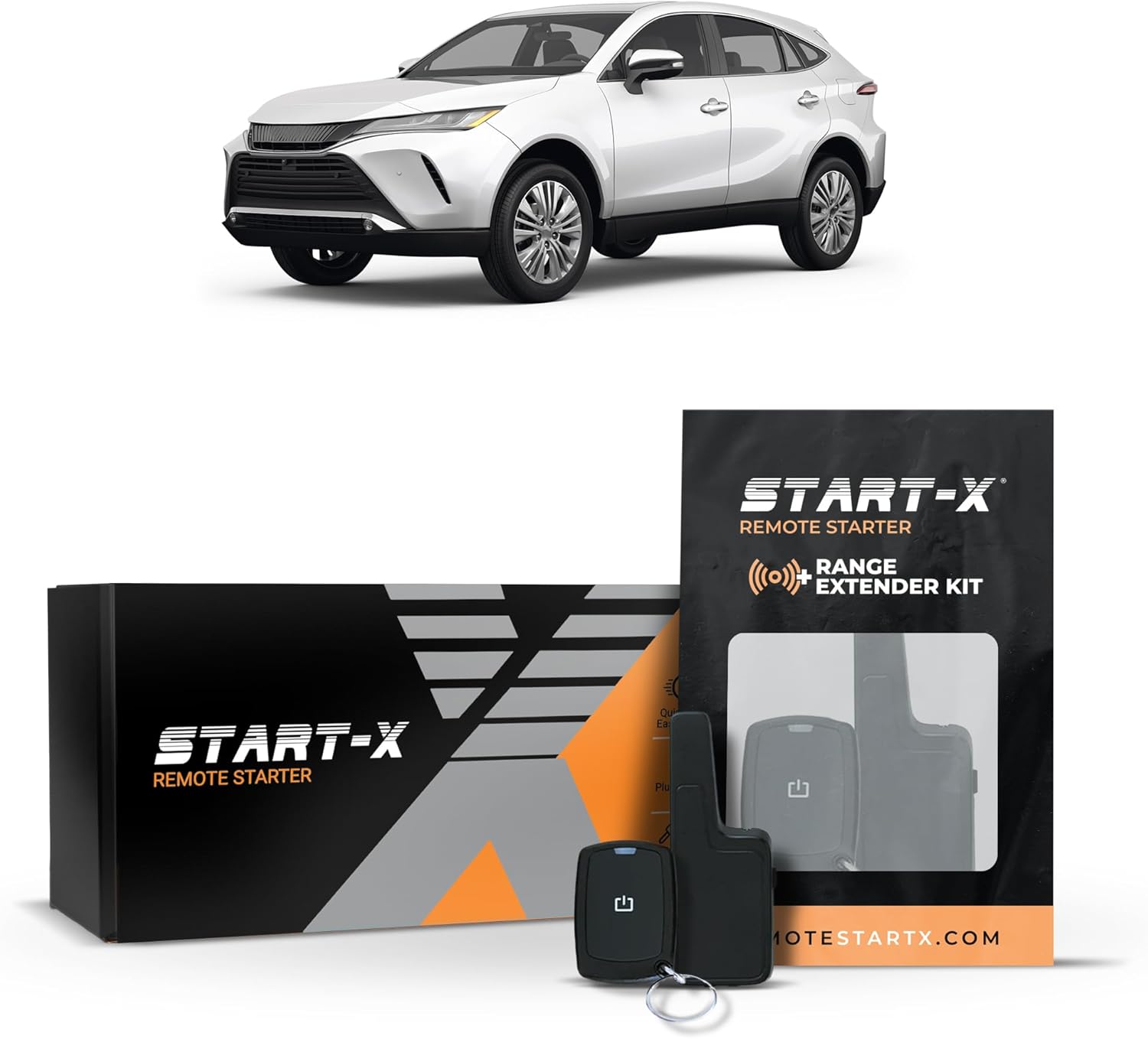 Start-X Remote Starter Kit + 2000ft 1 Way Range Extender for Toyota Venza Hybrid (2021, 2022, 2023) Vehicles with Push-to-Start Ignition