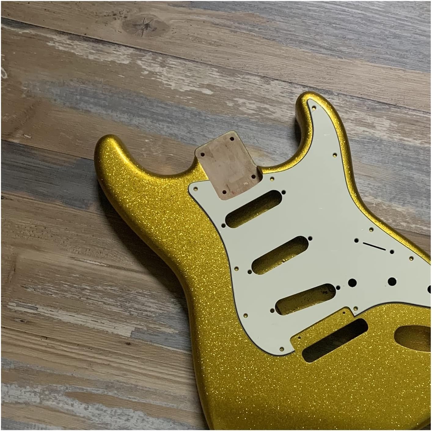 Unfinished Guitar Kit Electric Guitar Body North American Alder Guitar Semi-Finished Manual DIY Guitar Barrel Replacement Guitar Accessories Handmade ​Guitar Body (Color : Native Gold)