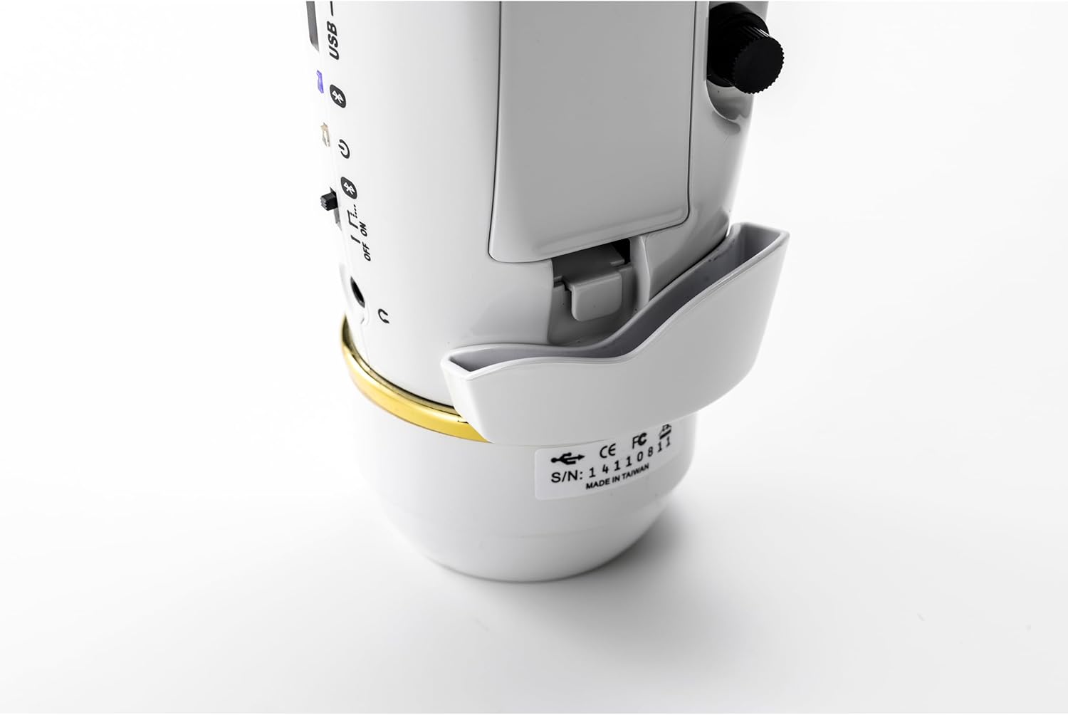 Elesa Electronic Saxophone, Digital Wind Instrument, Bluetooth (White)