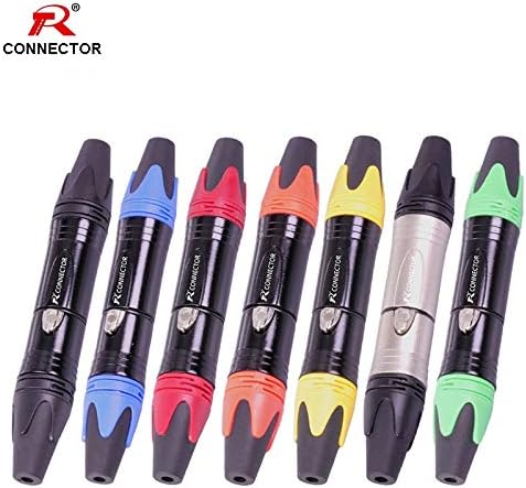 Davitu Electrical Equipments Supplies - 15sets 3pins NC3MXX&NC3FXX XLR connector, Microphone MIC XLR Male Plug&Female Jack Adapter, 7 colors available - (Color: silver, Pins: 3pins)