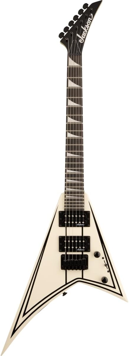 Jackson RR Minion JS1XM Electric Guitar - Snow White with Black Pinstripes, Amaranth Fingerboard
