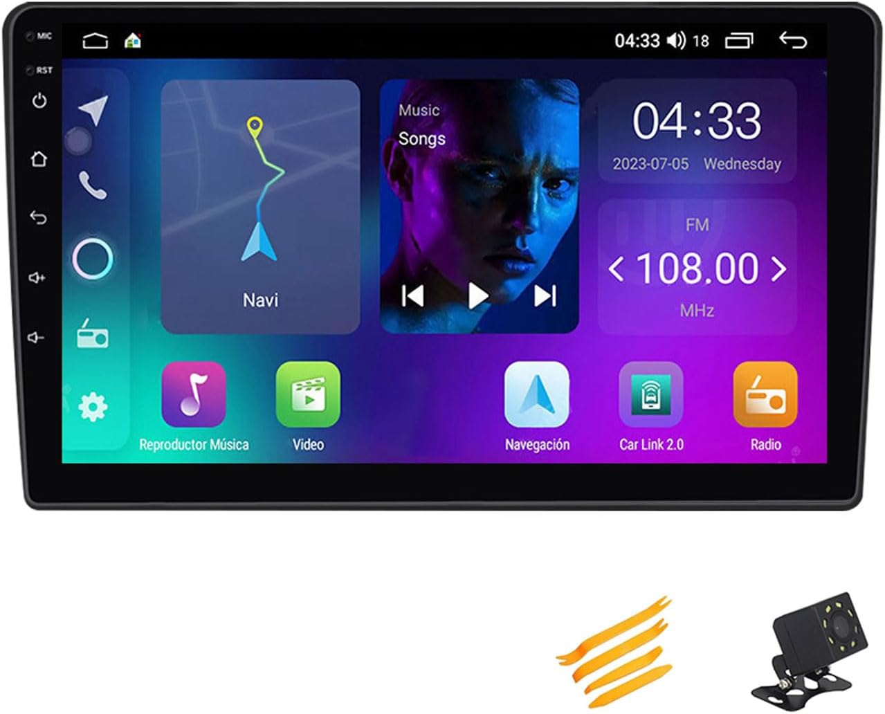 Android 13 Car Stereo Bluetooth Car Play 2 DIN Touch Screen Compatible with Ford Escape 2000~2007 9in QLED Display Car Radio with Navigation Android Auto FM RDS SWC,4 Core NF1 1G+32G