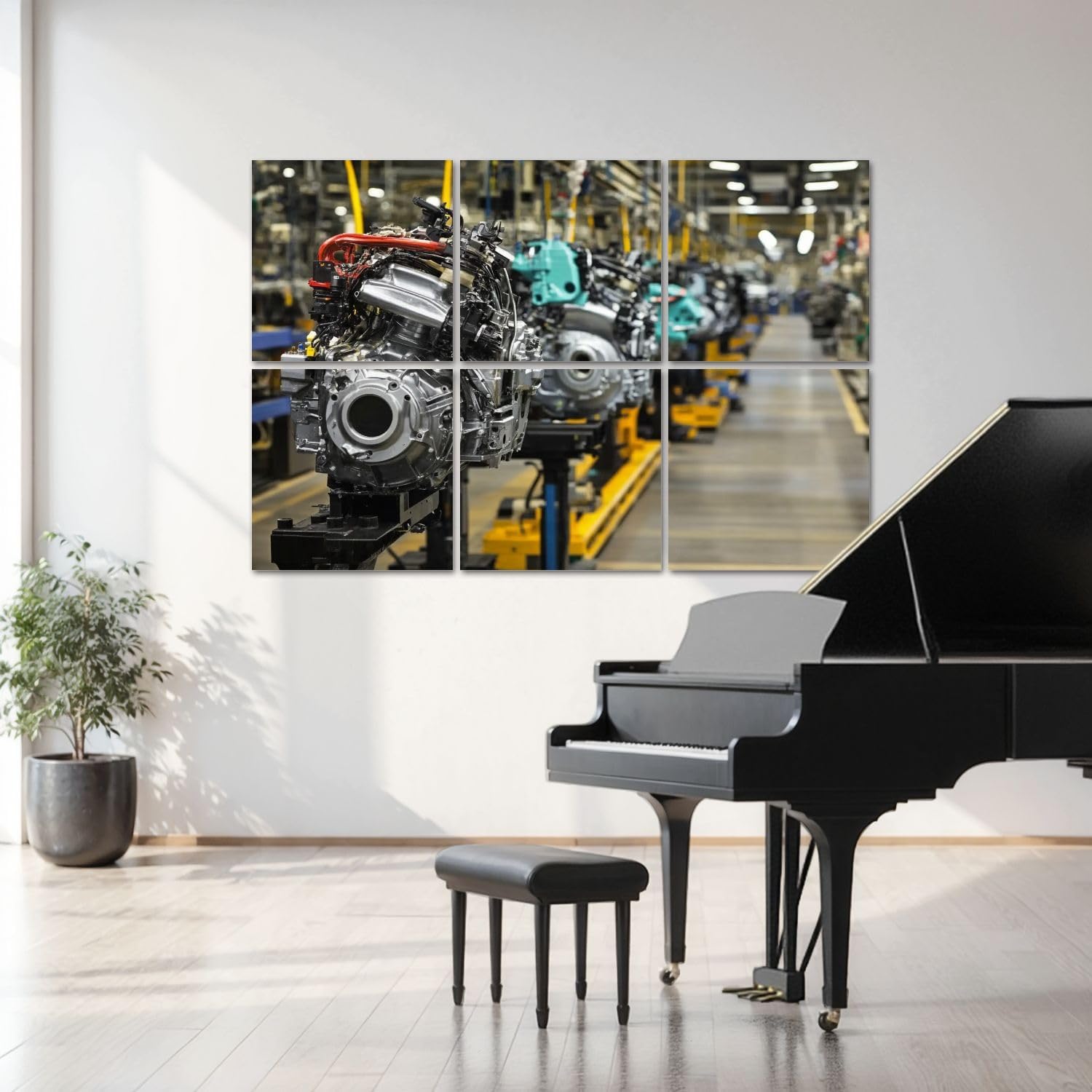 6 Pack Art Acoustic Panels Car industry Sound Absorbing Panel 48