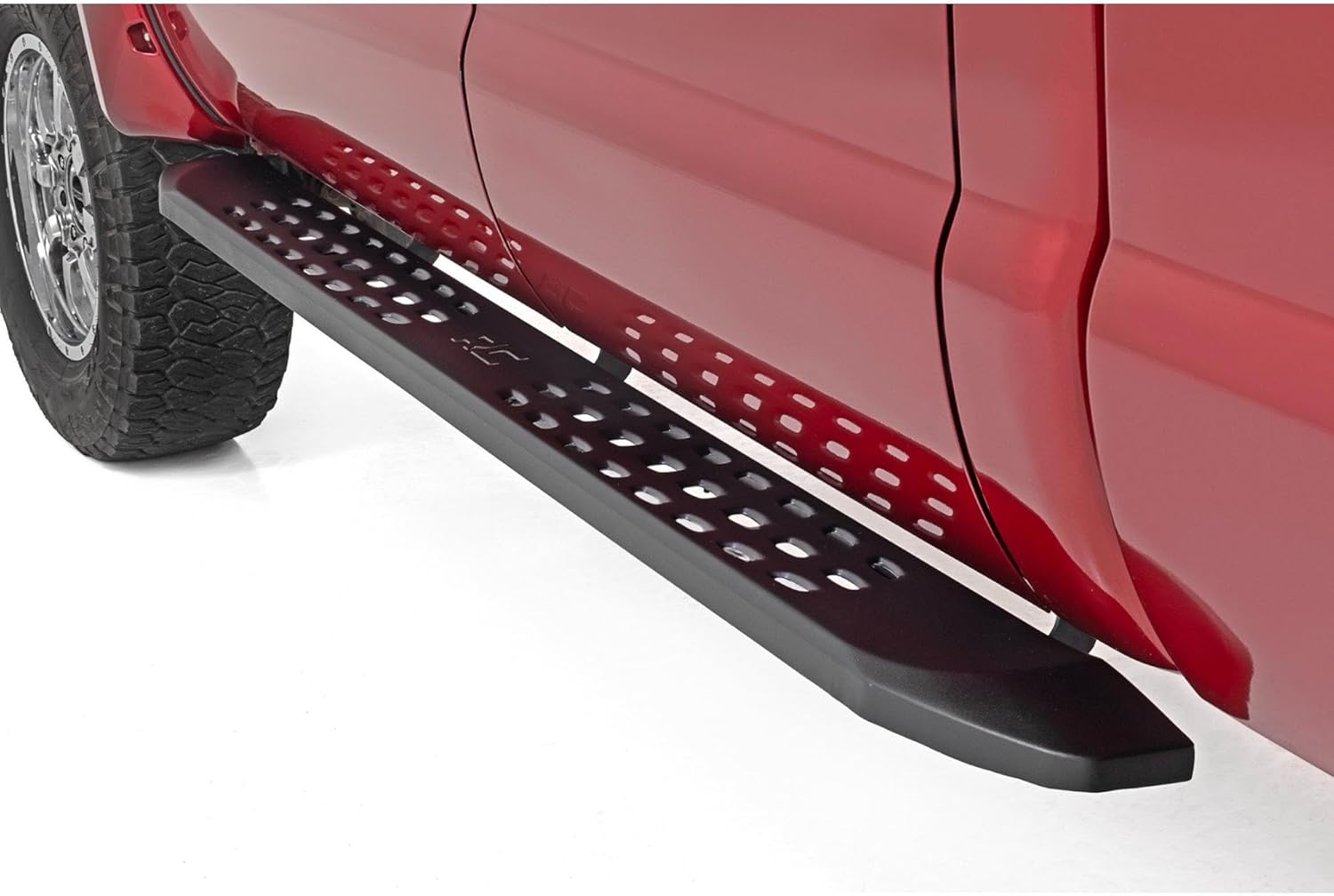 Rough Country RPT2 Running Boards for Ford F-250/F-350 Super Duty Crew Cab (2009-2016) - Sleek Profile, Non-Slip Step, Rust Resistant, Easy Install
