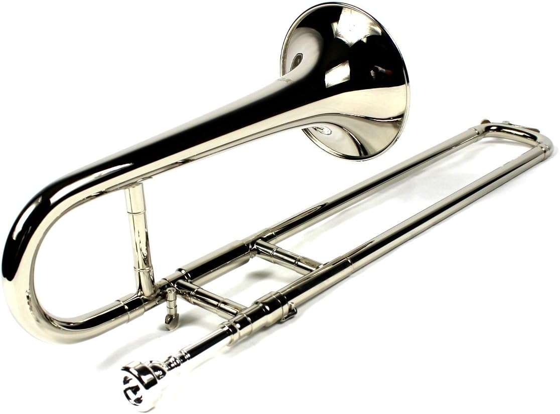 Diginex Nickel Plated Mini Bb Trombone with Case and Mouthpiece