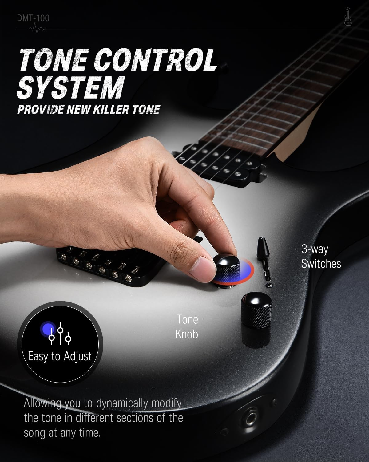 Donner Solid Body Electric Guitar, 39 Inch Metal Electric Guitar Beginner Kits -ABY Box Line Selector