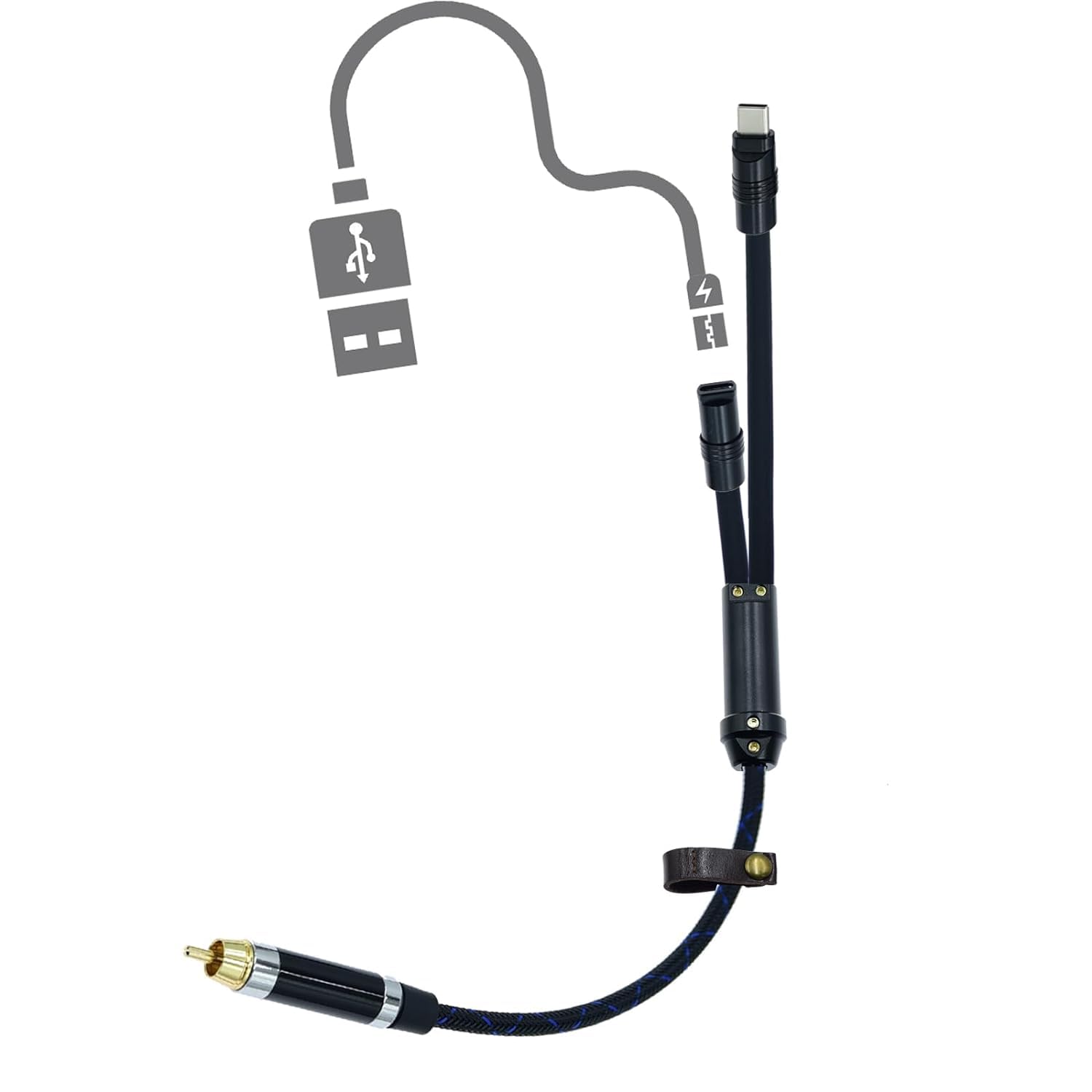 Arklove 20ft Type-c to coaxial Cable Male USB c to Digital coaxial Audio Interface RCA Female Wire Adapter spdif for dac amp Sound Preamp Amplifier DSD64 dsd128 192K