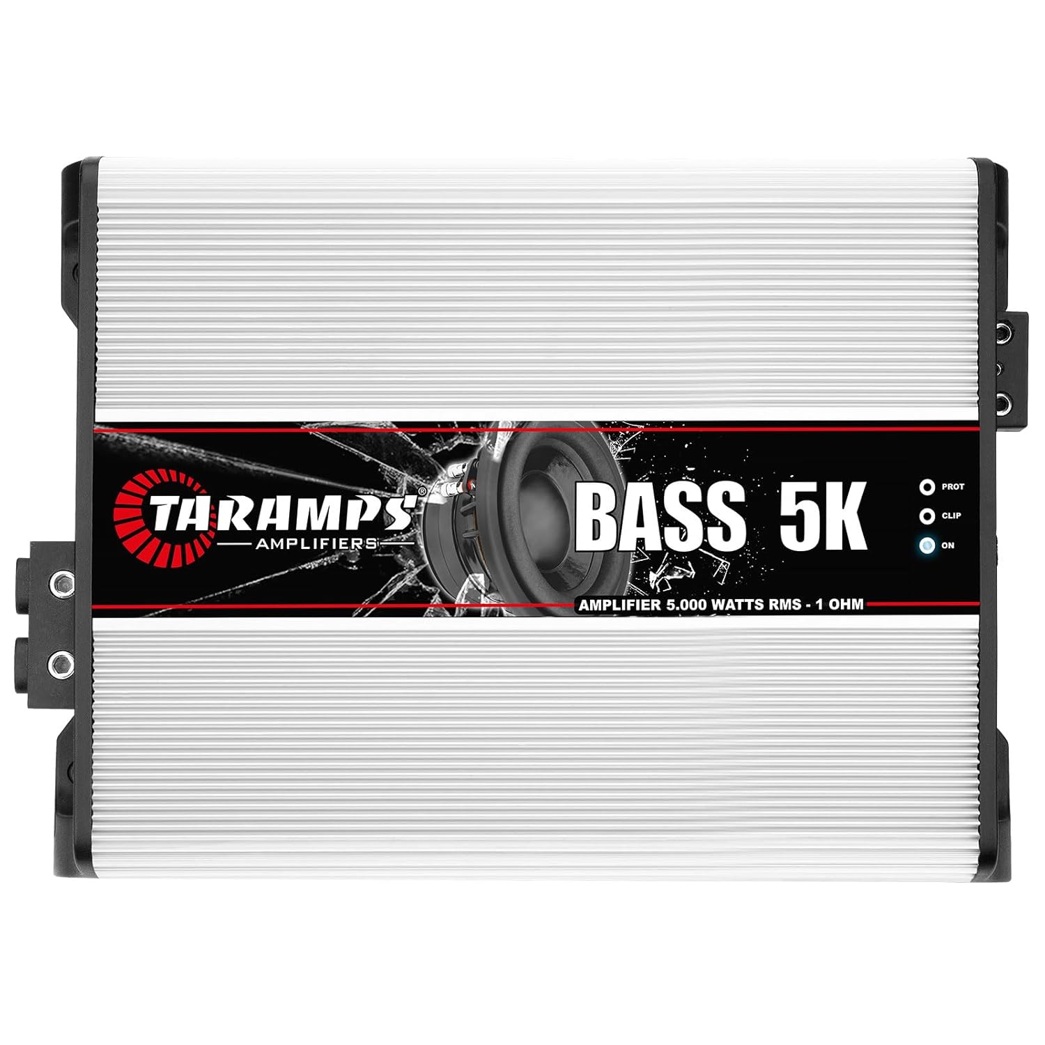 Taramps BASS 5K 1 Ohm 1 Channel 5000 Watts RMS MAX, Full Range Car Audio, Monoblock, LED Monitor Indicator, Class D Amplifier, Crossover, White 5k amp, Sound Quality