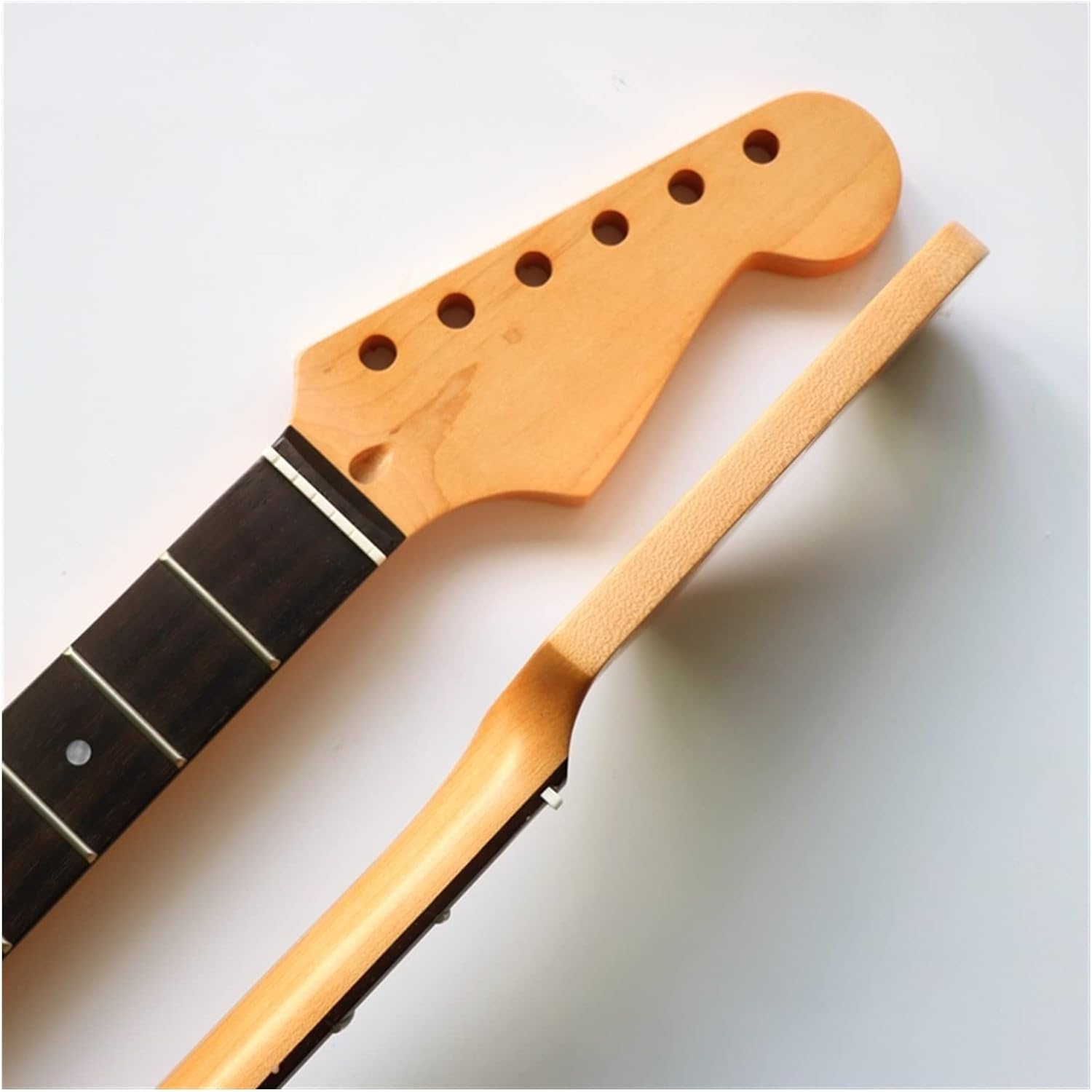Maple 22 Frets Electric Guitar Neck Replacement Rosewood Fingerboard 1pc Unfinished Guitar Neck