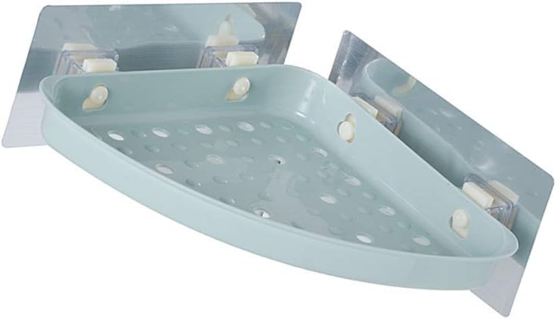 Suction Cup Triangle Corner Storage Rack Wall Mounted No Drilling Plastic Shower Shelf Organizer For Bathroom