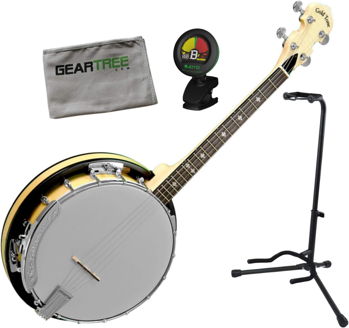 Gold Tone Cripple Creek Irish Tenor Banjo w/Tuner, Stand, and Polish Cloth