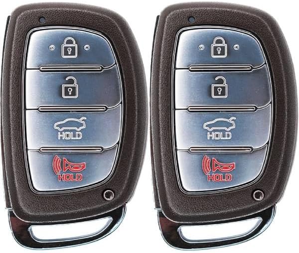 Replacement Smart Key Fob for 2019-2020 Hyundai Elantra 4 Button Smart Key Fob Fcc : CQOFD00120 Part Number 95440-F2002 Pack of 2