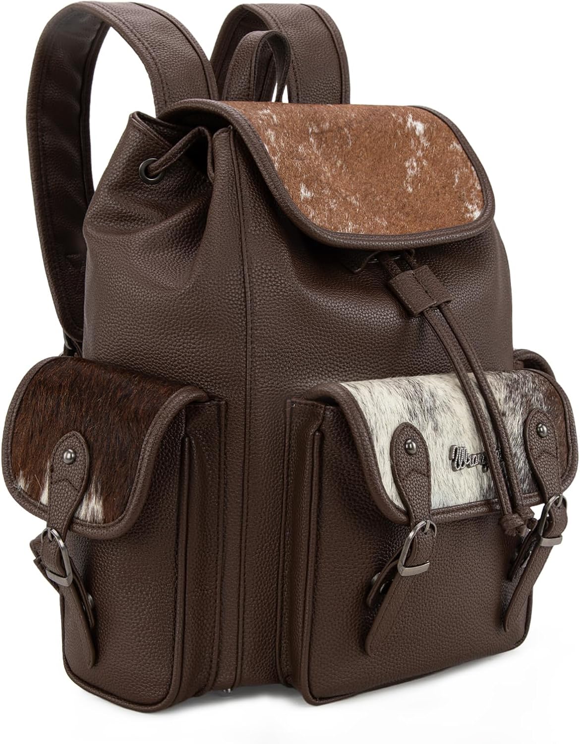 Montana West Wrangler Backpack Purse for Women Hair-on Cowhide Backpacks Western Travel Bags