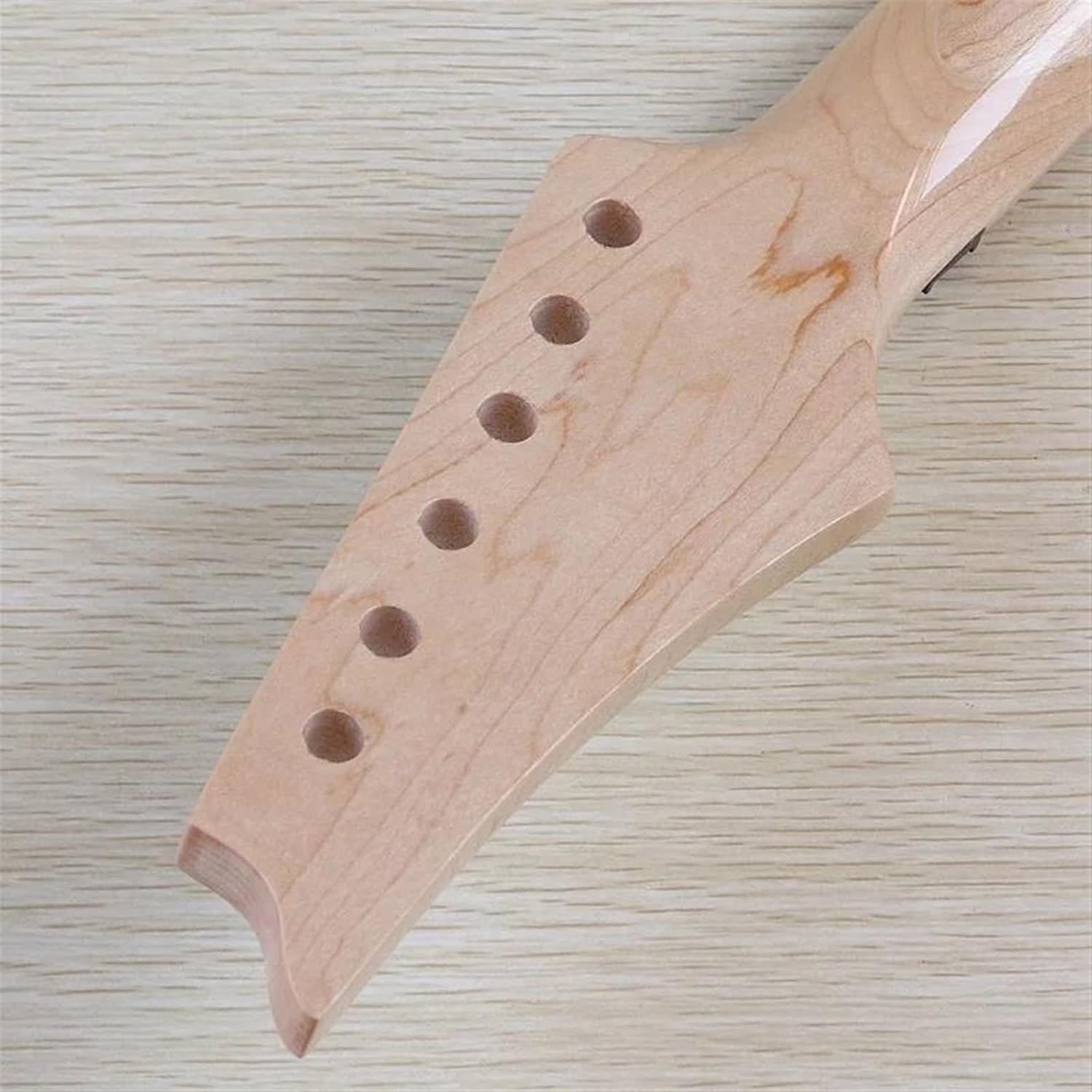 Replacement Guitar Neck Canada Maple 6 Strings Electric Guitar Neck Wood Guitar Neck Matte 24 Frets Gold Color Nut Lock 57mm Heel Width(2)