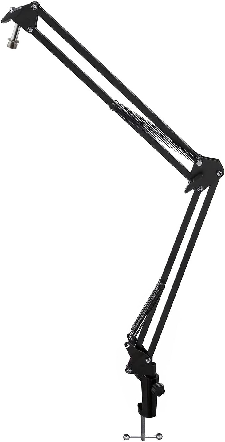 Audio-Technica AT2020 Condenser Studio Microphone with Studio Headphones, Knox Gear Pop Filter, Boom Arm, Shock Mount and XLR Cable