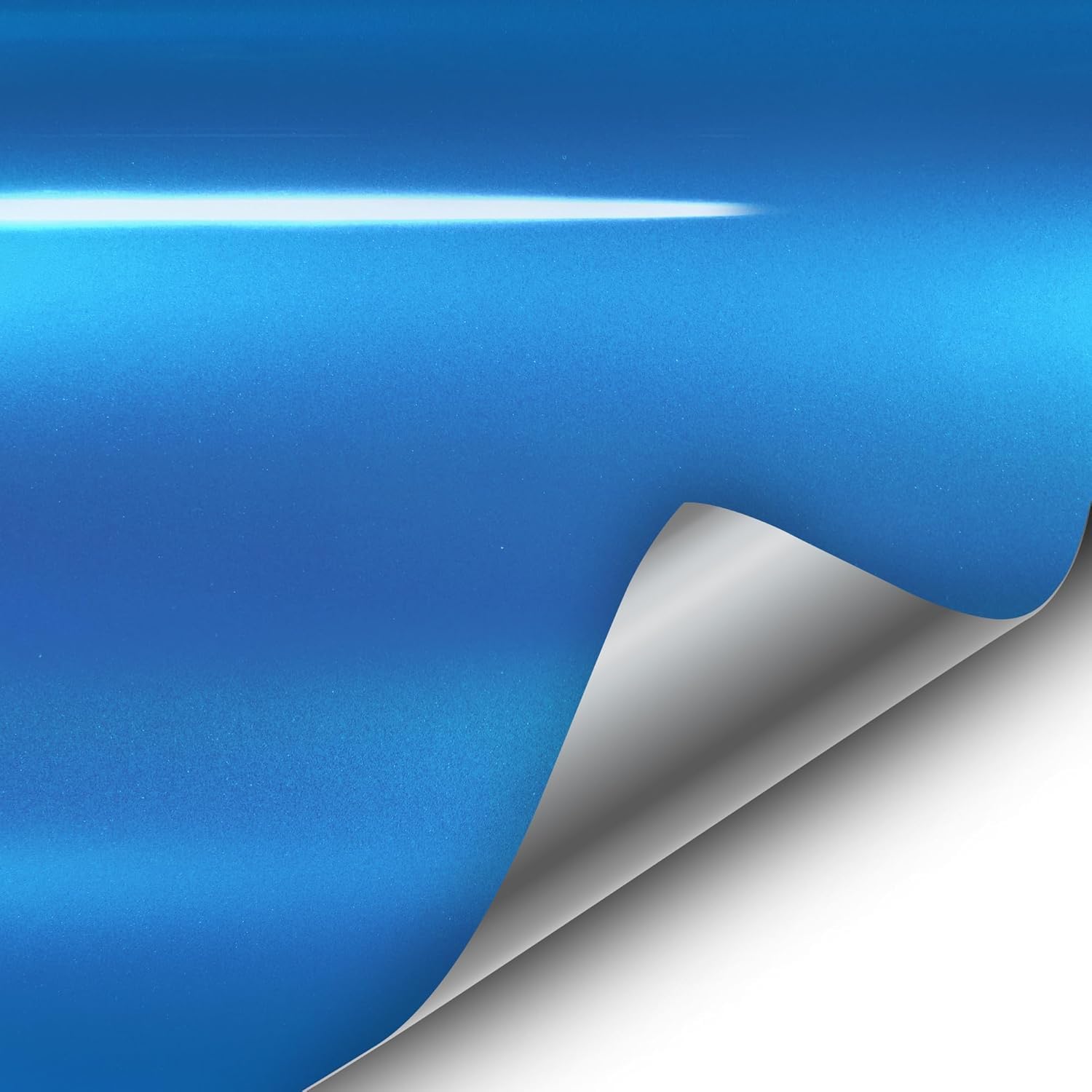VViViD Gloss Liquid Metal Aqua Blue Vinyl Wrap Roll Automotive Air-Release Adhesive DIY Sheet (15ft x 5ft)